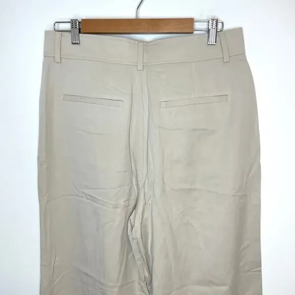 Everlane The Way-High Drape Pant In Sandstone Size 12 Short New - Picture 10 of 14